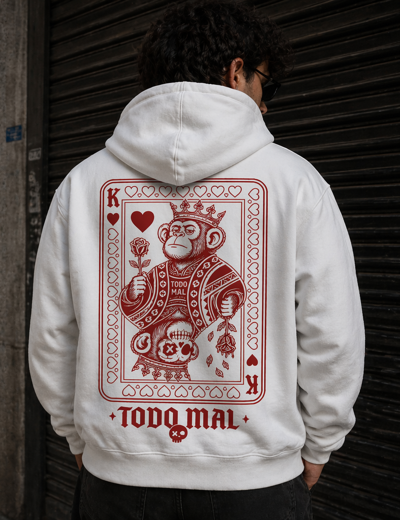 REY DE CORAZONES - SUDADERA CON CAPUCHA UNISEX